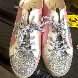 Never worn size 9 Shu Shop sparkly slide on sneaker